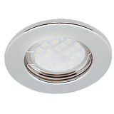  Ecola Light MR16 DL90 GU5.3 Светильник встр. плоский Хром 30x80