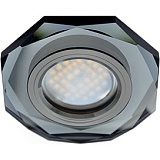  Ecola MR16 DL1652 GU5.3 Glass Стекло 8-угольник с прямыми гранями Черный / Черный хром 25x90