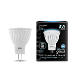 Лампа светодиодная Лампа Gauss LED D35*45 3W MR11 GU4 4100K 1/10/100