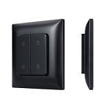 INTELLIGENT ARLIGHT Кнопочная панель SMART-RF-801-22-1G-DIM-SUF Black (3V, 2.4G) (IARL, IP20 Пластик, 5 лет)