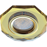  Ecola MR16 DL1652 GU5.3 Glass Стекло 8-угольник с прямыми гранями Золото / Золото 25x90