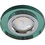  Ecola MR16 DL1650 GU5.3 Glass Стекло Круг Изумруд / Хром 25x95