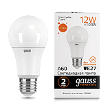 Лампа светодиодная Gauss LED Elementary A60 12W E27 2700K 1/40 23212