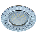  Ecola MR16 DL3183 GU5.3 Светильник встр. литой (скрытый крепеж лампы) матовый Хром/Алюм Полоски по кругу 23x78
