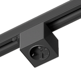 Розетка 220В с адаптером, черный, Master Track