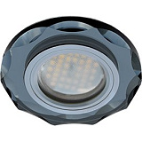 Ecola MR16 DL1653 GU5.3 Glass Стекло Круг с вогнутыми гранями Черный / Черный хром 25x90