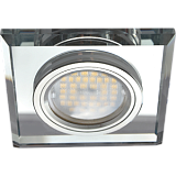  Ecola MR16 DL1651 GU5.3 Glass Стекло Квадрат скошенный край Хром / Хром 25x90x90