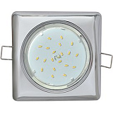 Ecola GX53 H4 Square светильник квадратный без рефл. Хром 107x41