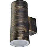 Ecola GX53 LED 8013A светильник накладной IP65 прозрачный Цилиндр металл. 2*GX53 Черненая бронза 205x140x90