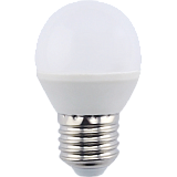 Лампа светодиодная Ecola globe   LED  8,0W G45  220V E27 2700K шар (композит) 78x45