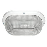 Ecola Light GX53 LED ДПП 03-9-002 светильник Овал накладной 2*GX53 прозр стекло IP65 белый 280х175х105