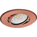  Ecola MR16 DH09 GU5.3 Светильник встр. поворотный плоский (скрытый крепеж лампы) Медь 25x90