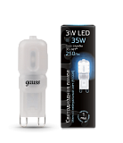 Лампа светодиодная Лампа Gauss LED G9 AC220-240V 3W 4100K пластик 1/20/200