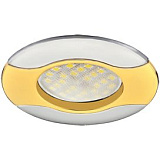  Ecola MR16 HL029 GU5.3 Светильник встр. литой Волна (скрытый крепеж лампы) Золото/Хром 22x82