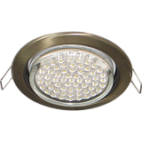  Ecola GX53 H4 светильник встраив. без рефл.  Черненая бронза 38x106 - 2pack