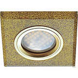  Ecola MR16 DL1651 GU5.3 Glass Стекло Квадрат скошенный край Золотой блеск / Золото 25x90x90