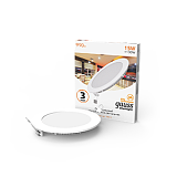Светильник встраиваемый Gauss LED, 15W, 990lm, 2700K, Ø170x22мм, IP20, белый