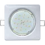 Ecola GX53 H4 Square светильник квадратный без рефл. Белый  107x41