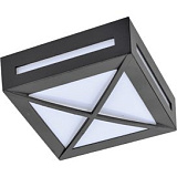 Ecola GX53 LED 3083W светильник накладной IP65 матовый Квадрат с решеткой металл. 1*GX53 Черный 136x136x55