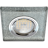  Ecola MR16 DL1651 GU5.3 Glass Стекло Квадрат скошенный край Серебряный блеск / Хром 25x90x90
