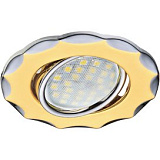  Ecola MR16 DH07 GU5.3 Светильник встр. поворотный Звезда (скрытый крепеж лампы) Золото/Хром 25x88