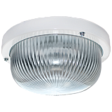 Ecola Light GX53 LED ДПП 03-7-001 светильник Круг накладной 1*GX53 прозр. стекло IP65 белый 185х185х85