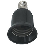 Ecola base Переходник с цоколя E14 на E27 Черный