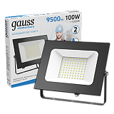 Прожектор светодиодный Gauss LED 100W 6900lm IP65 6500К черный