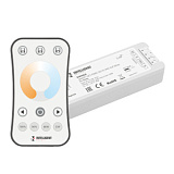 INTELLIGENT ARLIGHT Диммер SMART-SET-PWM-102-72-MIX-SUF White (12-24V, 2x5A, ПДУ RING 10кн, 2.4G) (IARL, IP20 Пластик, 5