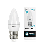 Лампа светодиодная Лампа Gauss LED Elementary Candle 6W E27 4100K 1/10/50