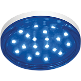 Лампа светодиодная Ecola GX53   LED color  4,4W Tablet 220V Blue Синий прозрачное стекло 27x74