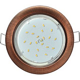  Ecola GX53 H4 светильник встраив. без рефл.  Черненая медь 38x106 - 2pack