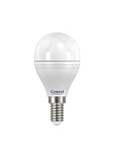Лампа светодиодная LED GENERAL GLDEN-G45F-6-230-E14-6500 89x45 625600