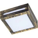 Ecola GX53 LED 3082W светильник накладной IP65 матовый Квадрат металл. 1*GX53 Черненая бронза 136x136x55