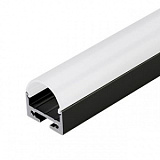 Профиль с экраном SL-LINE-2011M-2500 BLACK+OPAL ROUND (Arlight, Алюминий)