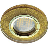  Ecola MR16 DL1650 GU5.3 Glass Стекло Круг Золотой блеск / Золото 25x95