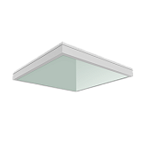 Светильник накладной Varton C070/GL LED, 36W, 3150lm, 4000K, 595×595×55мм, IP54, белый