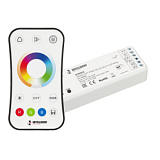 INTELLIGENT ARLIGHT Диммер SMART-SET-PWM-105-52-MULTI-SUF White (12-24V, 5x3A, ПДУ RING 10кн, 2.4G) (IARL, IP20 Пластик,