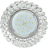  Ecola GX53 H4 Glass Круглый с хрусталиками Прозрачный /Хром 56x120
