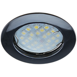  Ecola MR16 DL100 GU5.3 Светильник встр. литой Черный Хром 24x75