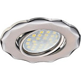  Ecola MR16 DH07 GU5.3 Светильник встр. поворотный Звезда (скрытый крепеж лампы) Сатин-Хром/Хром 25x88