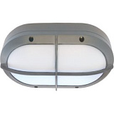 Ecola GX53 LED B4148S светильник накладной IP65 матовый Овал с решеткой алюмин. 2*GX53 Серый 215x135x65