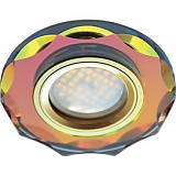  Ecola MR16 DL1653 GU5.3 Glass Стекло Круг с вогнутыми гранями Мультиколор / Золото 25x90