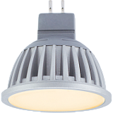Лампа светодиодная Ecola MR16   LED Premium  7,0W 220V GU5.3 золотистая матовое стекло (ребристый алюм. радиатор) 51x50