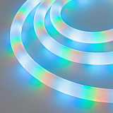 Светодиодная лента герметичная SPI-MOONLIGHT-TOP-F180-D25mm 12V RGB-PX2 360deg (20 W/m, IP65, 3535, 3m, wire x1) (Arlight, Прямой выв