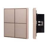 INTELLIGENT ARLIGHT Кнопочная панель KNX-304-23-IN Champagne (BUS, Frame) (IARL, IP20 Металл, 2 года