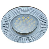  Ecola MR16 DL3182 GU5.3 Светильник встр. литой (скрытый крепеж лампы) матовый Хром/Алюм Рифленые Реснички по кругу 23x78
