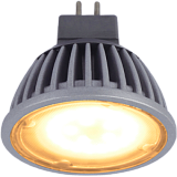 Лампа светодиодная Ecola MR16   LED  5,4W 220V GU5.3 золотистая матовое стекло (ребристый алюм. радиатор) 47x50