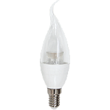 Лампа светодиодная Ecola candle   LED Premium  6,0W 220V  E14 4000K прозрачная свеча на ветру с линзой (композит) 129x35