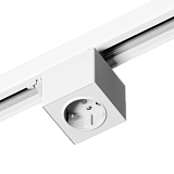 Розетка 220В с адаптером, белый, Master Track